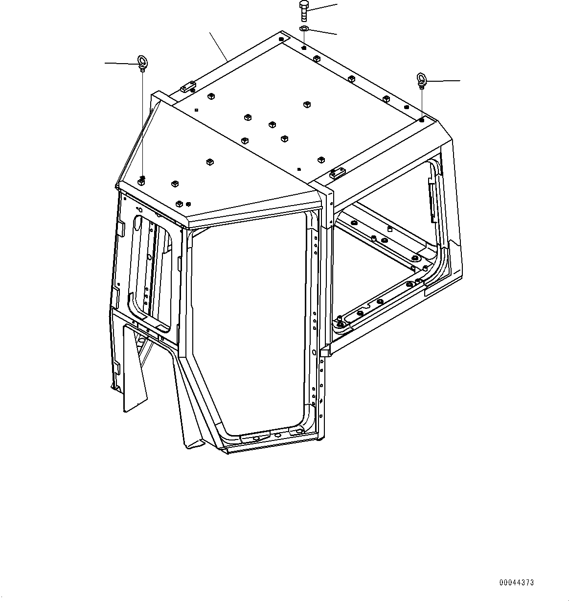Komatsu parts book diagram for D275A-6 S/N 190001-UP (Mongolia Standard Machine): CAB, BODY(#190001-)