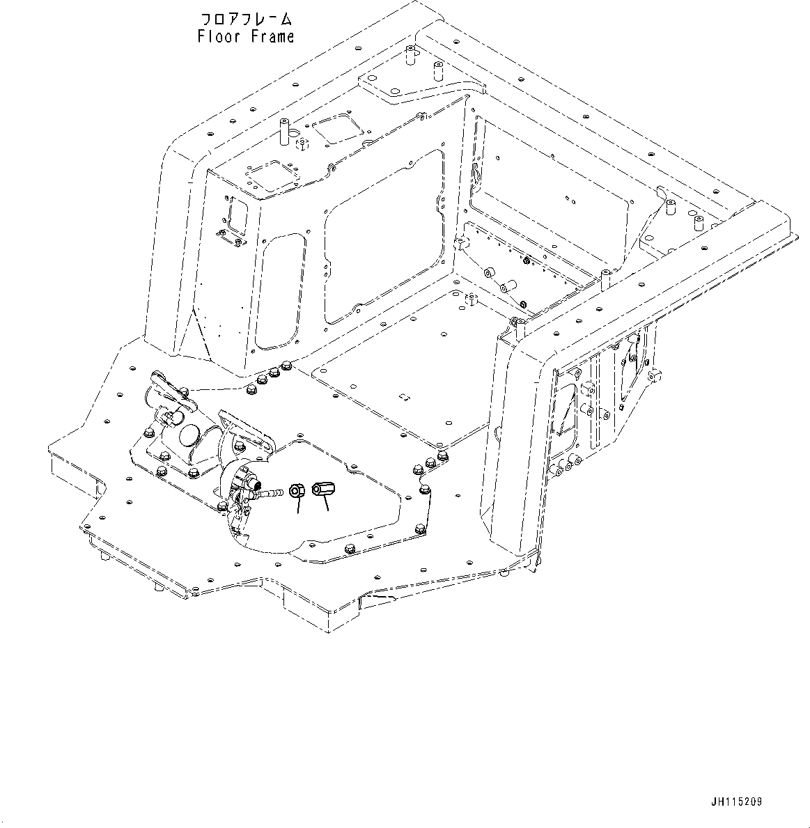 Komatsu parts book diagram for D275A-6 S/N 190001-UP (Mongolia Standard Machine): FLOOR FRAME, JOINT(#190001-)
