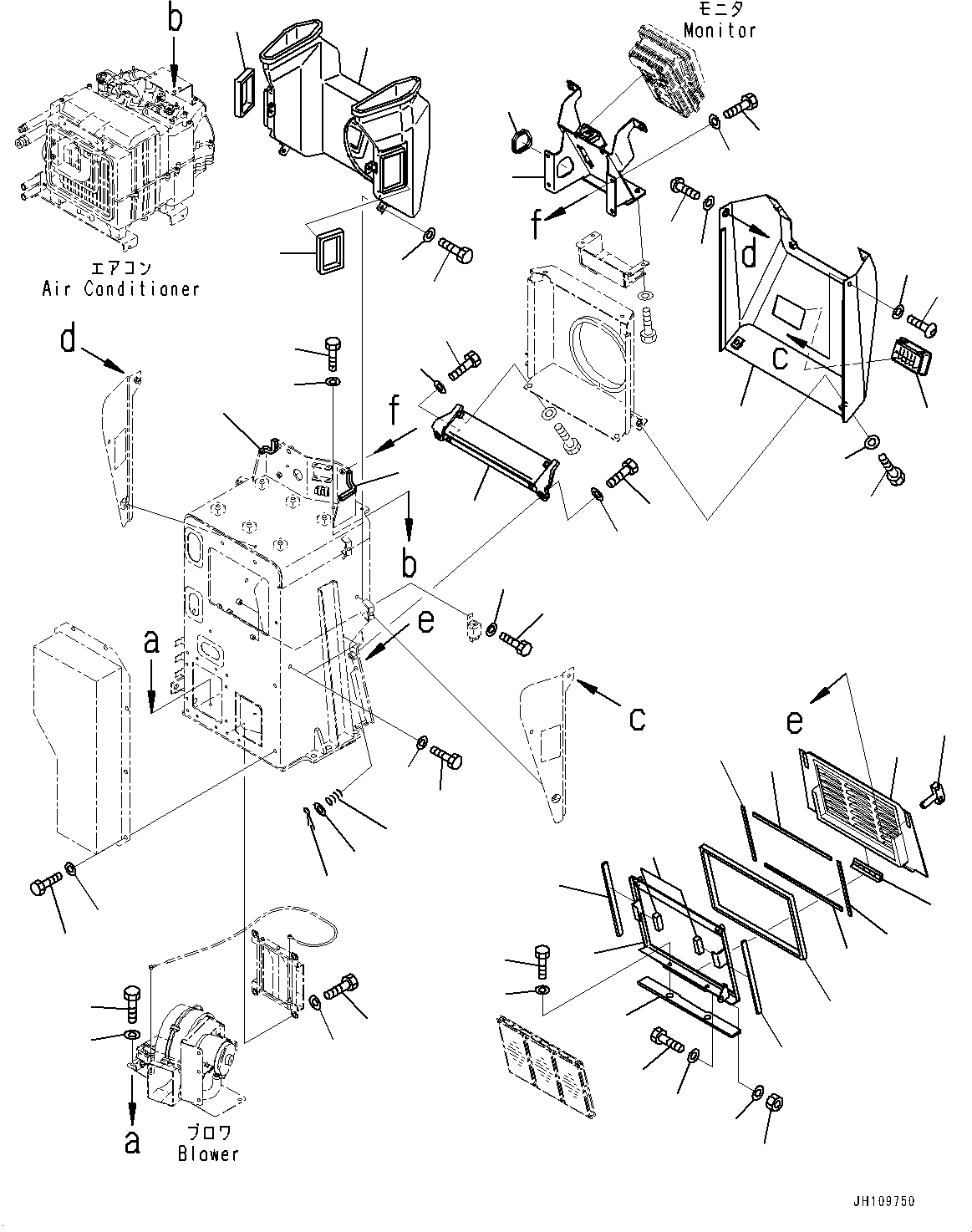 Komatsu parts book diagram for D275A-6 S/N 190001-UP (Mongolia Standard Machine): DASHBOARD, FUEL FILTER MOUNTING(#180001-)