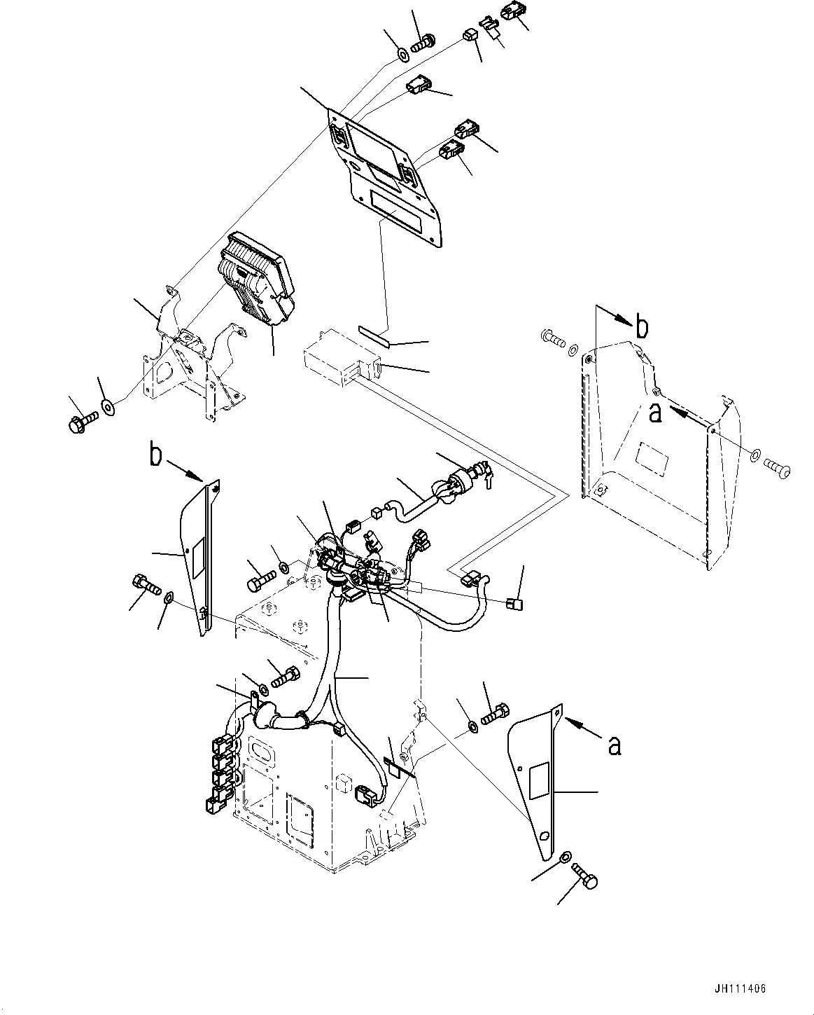 Komatsu parts book diagram for D275A-6 S/N 190001-UP (Mongolia Standard Machine): DASHBOARD, DASHBOARD WIRING HARNESS(#180001-)
