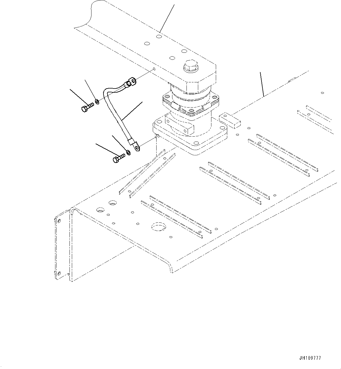Komatsu parts book diagram for D275A-6 S/N 190001-UP (Mongolia Standard Machine): FLOOR FRAME ELECTRIC WIRING HARNESS, (#180001-)