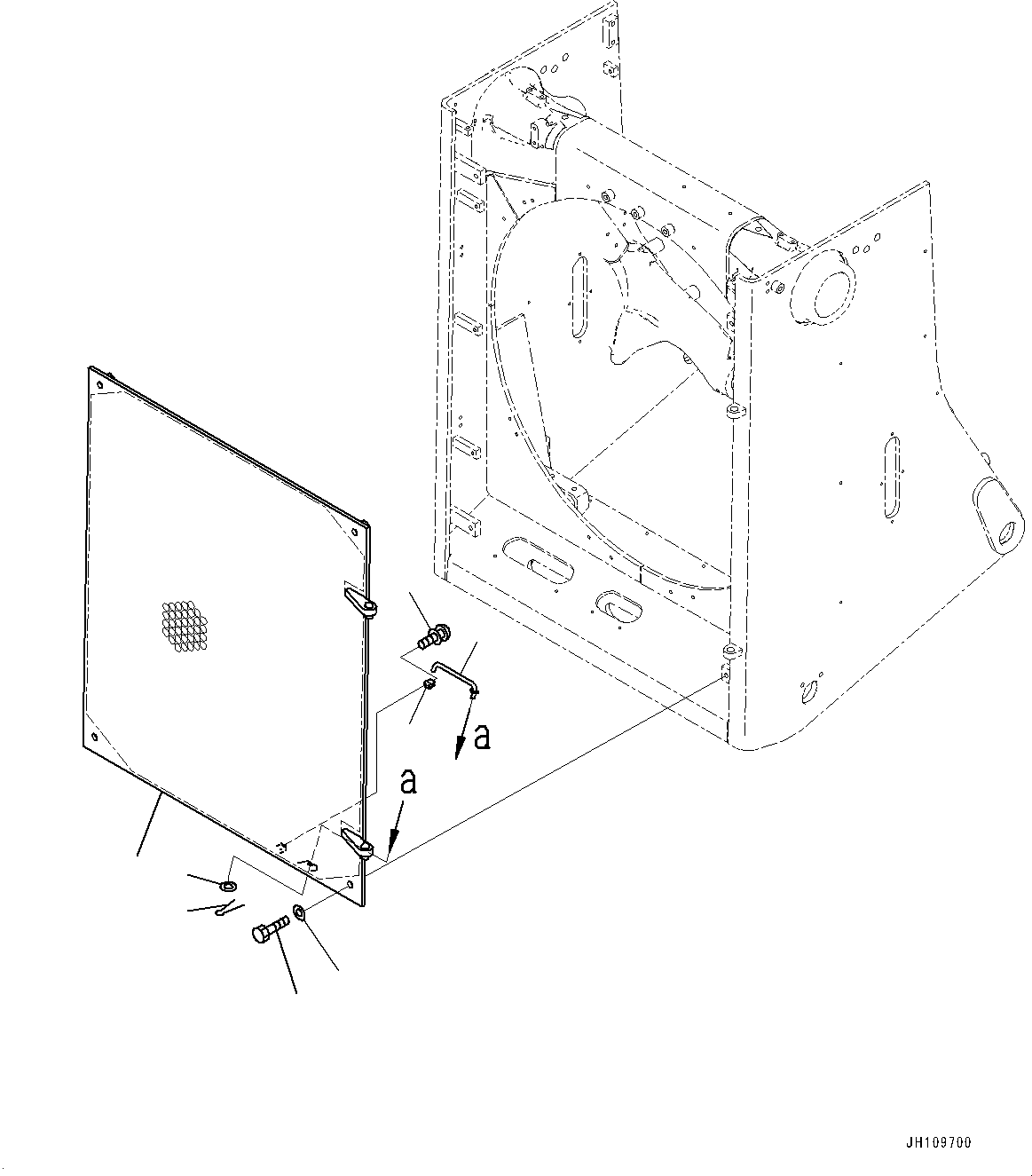 Komatsu parts book diagram for D275A-6 S/N 190001-UP (Mongolia Standard Machine): RADIATOR MASK, RADIATOR MASK(#190001-)