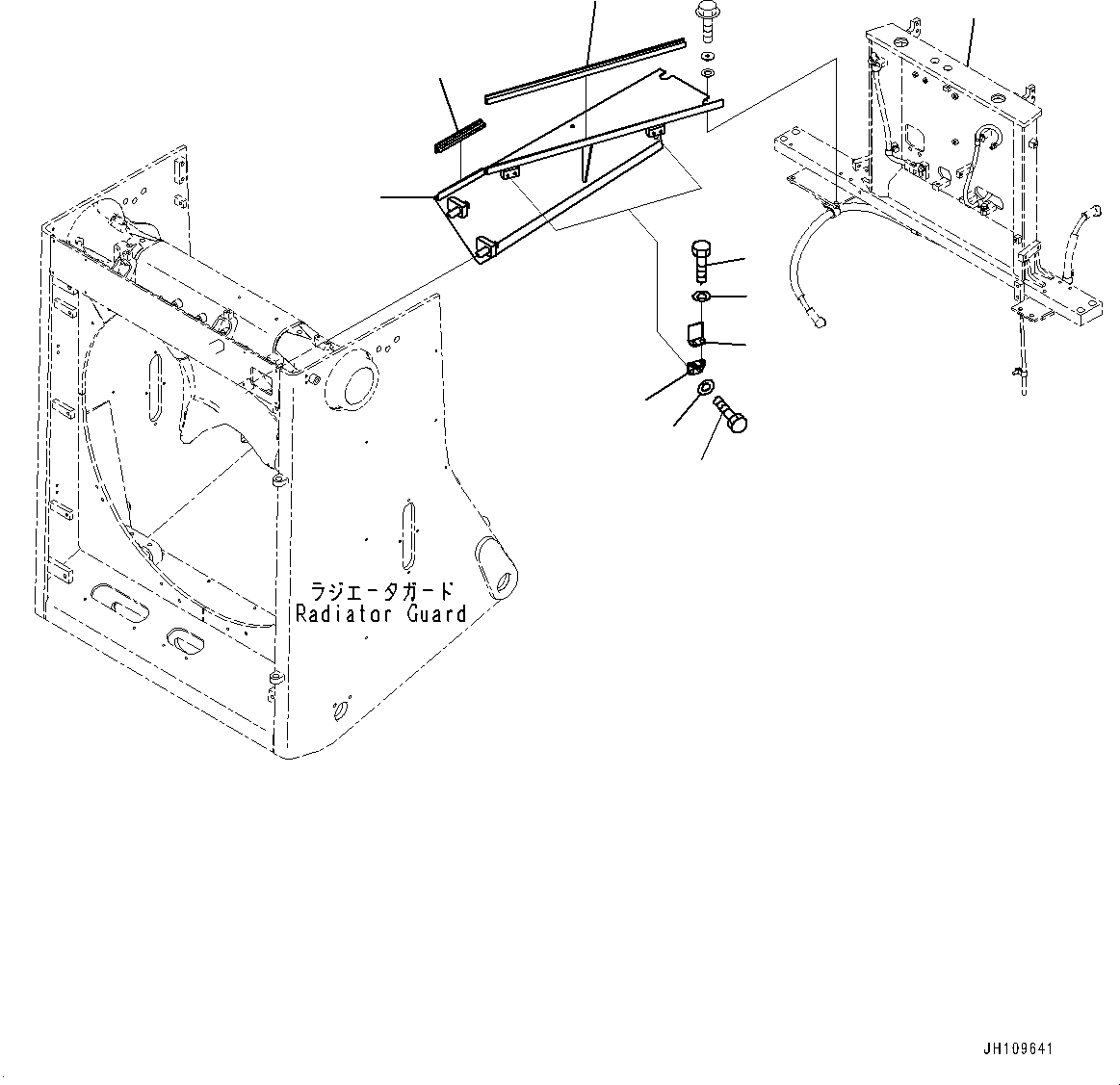 Komatsu parts book diagram for D275A-6 S/N 190001-UP (Mongolia Standard Machine): ENGINE HOOD AND SIDE COVER GROUP, SIDE COVER BOTTOM, R.H.(#190001-)