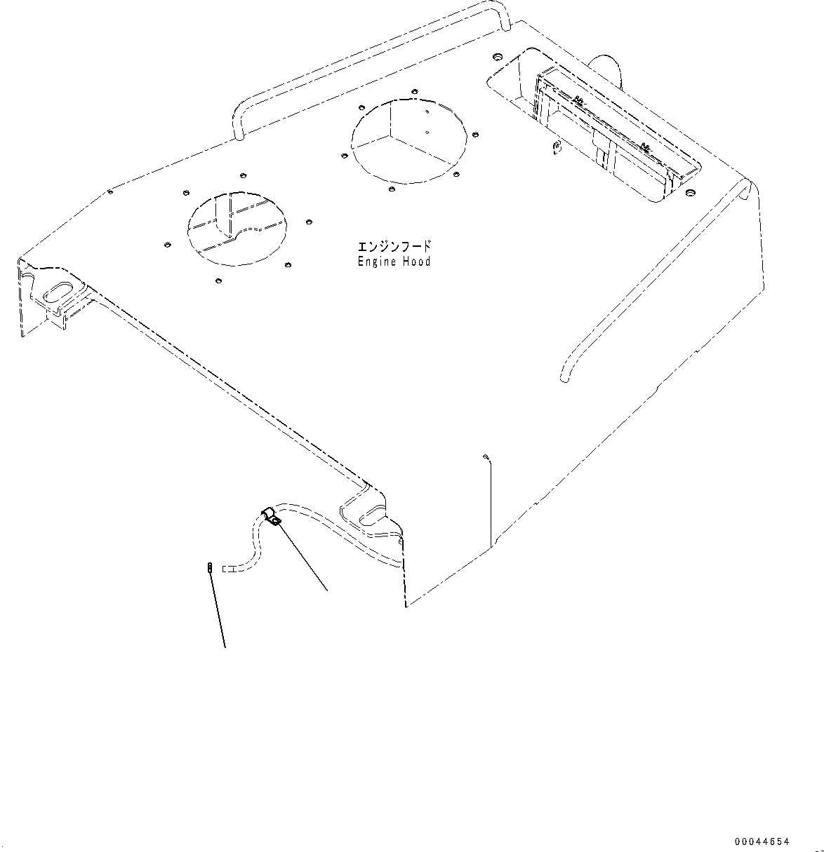 Komatsu parts book diagram for D275A-6 S/N 190001-UP (Mongolia Standard Machine): ENGINE HOOD AND SIDE COVER GROUP, CLIP(#190001-)