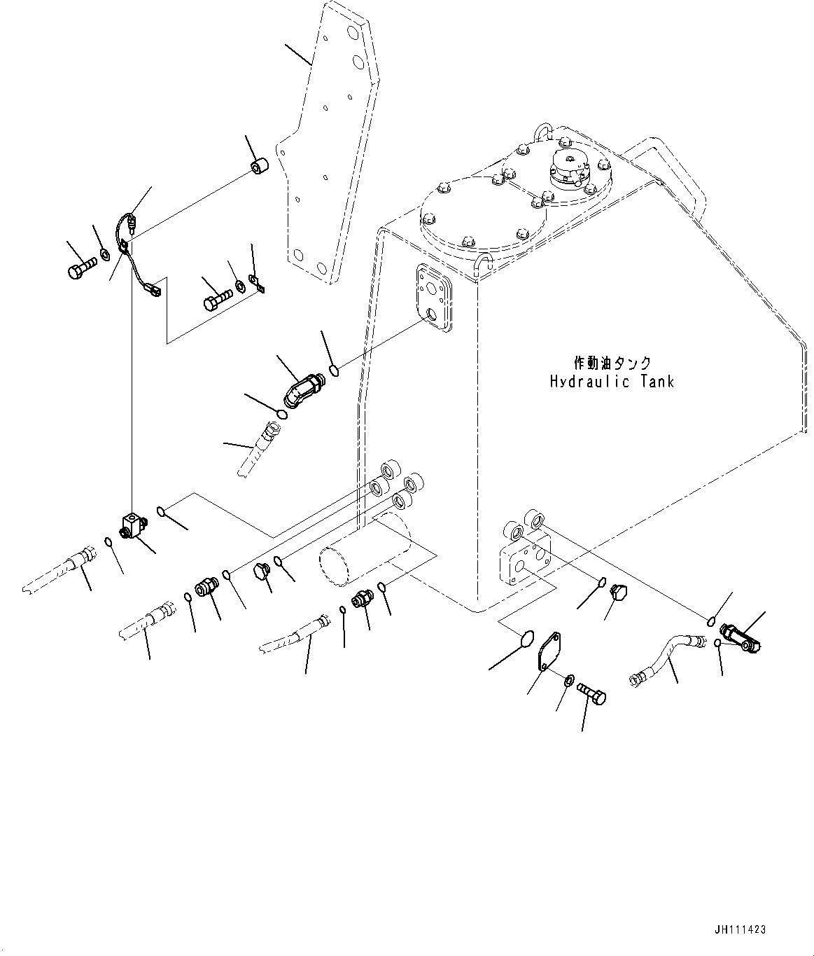 Komatsu parts book diagram for D275A-6 S/N 190001-UP (Mongolia Standard Machine): FENDER, HYDRAULIC TANK ELBOW(#180001-)