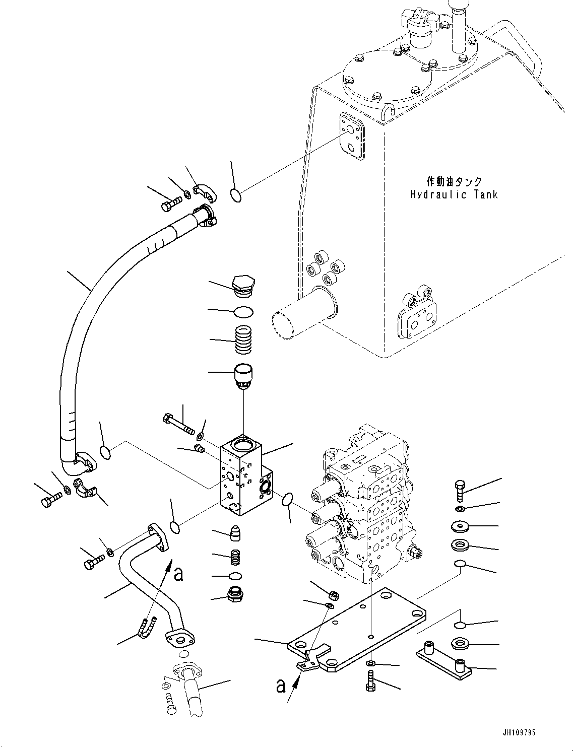 Komatsu parts book diagram for D275A-6 S/N 190001-UP (Mongolia Standard Machine): FENDER, CONTROL VALVE MOUNTING(#180001-)