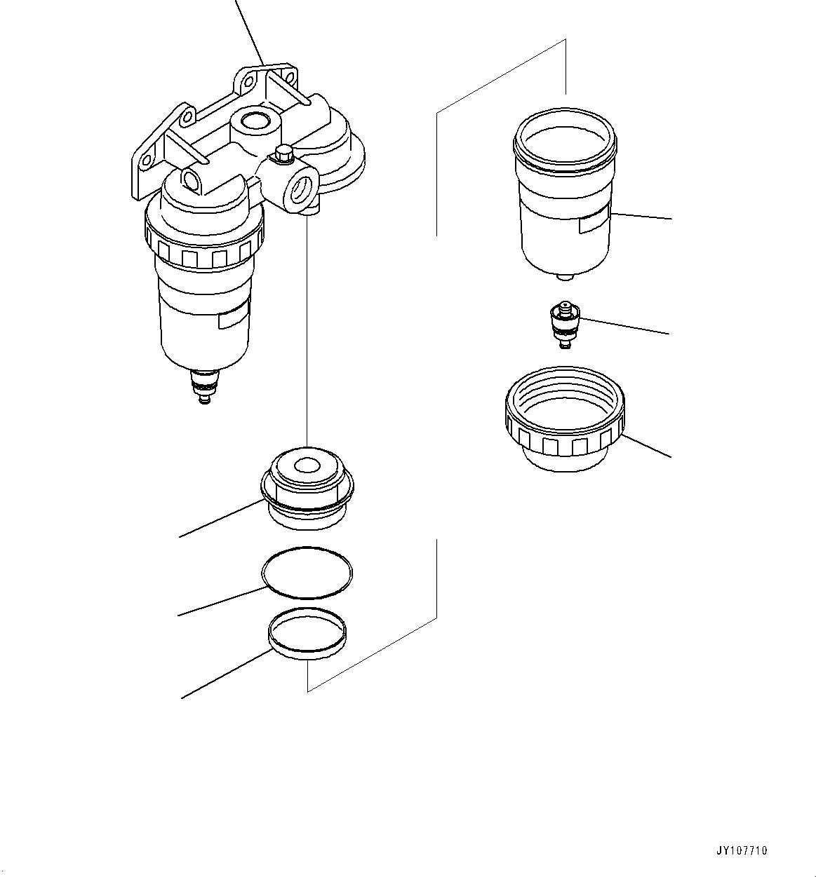 Komatsu parts book diagram for D275A-6 S/N 190001-UP (Mongolia Standard Machine): FENDER RELATED PARTS, INNER PARTS, WATER SEPARATOR(#180001-)