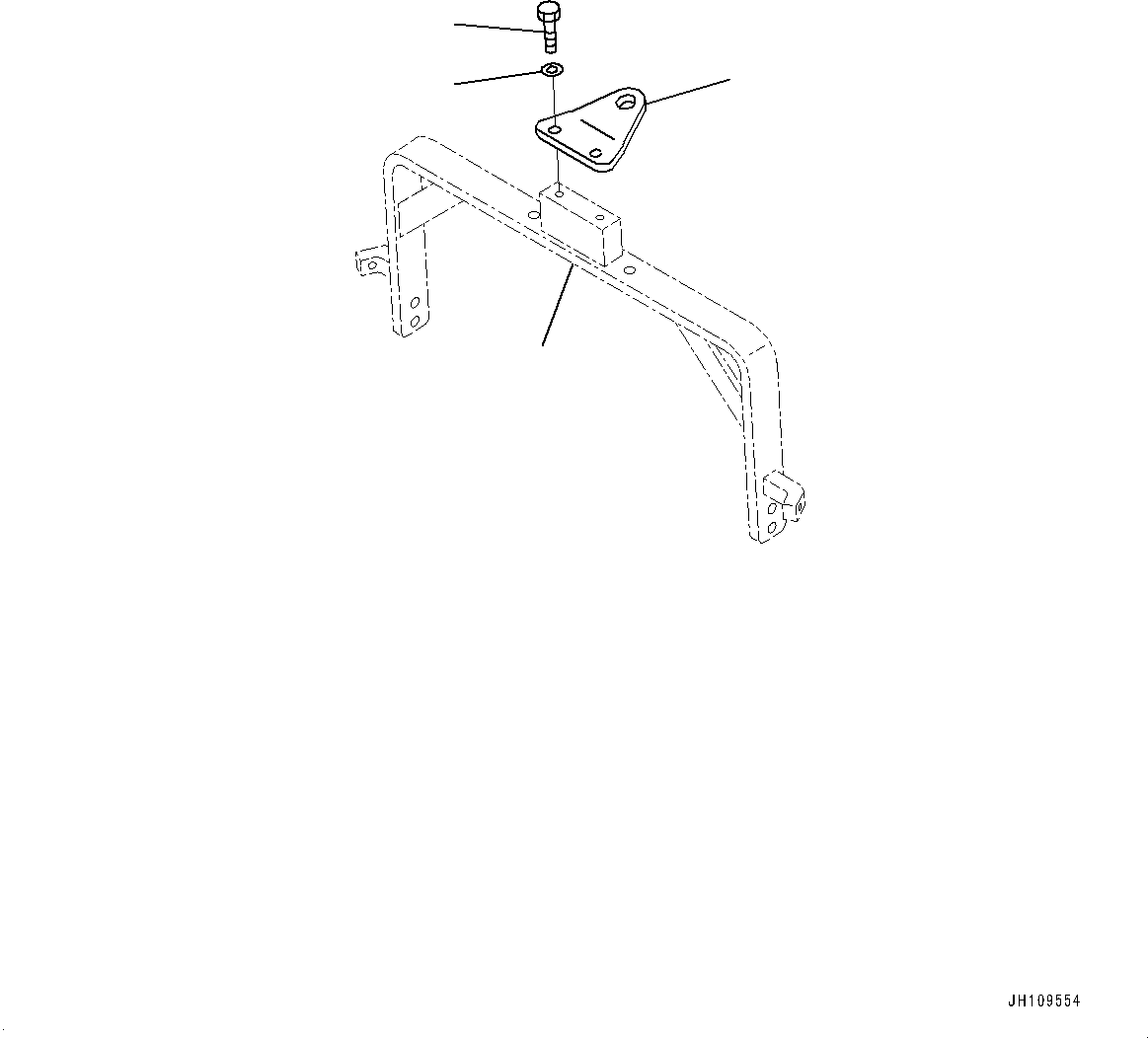 Komatsu parts book diagram for D275A-6 S/N 190001-UP (Mongolia Standard Machine): FENDER RELATED PARTS, BRACKET FOR TIE-OFF(#180001-)