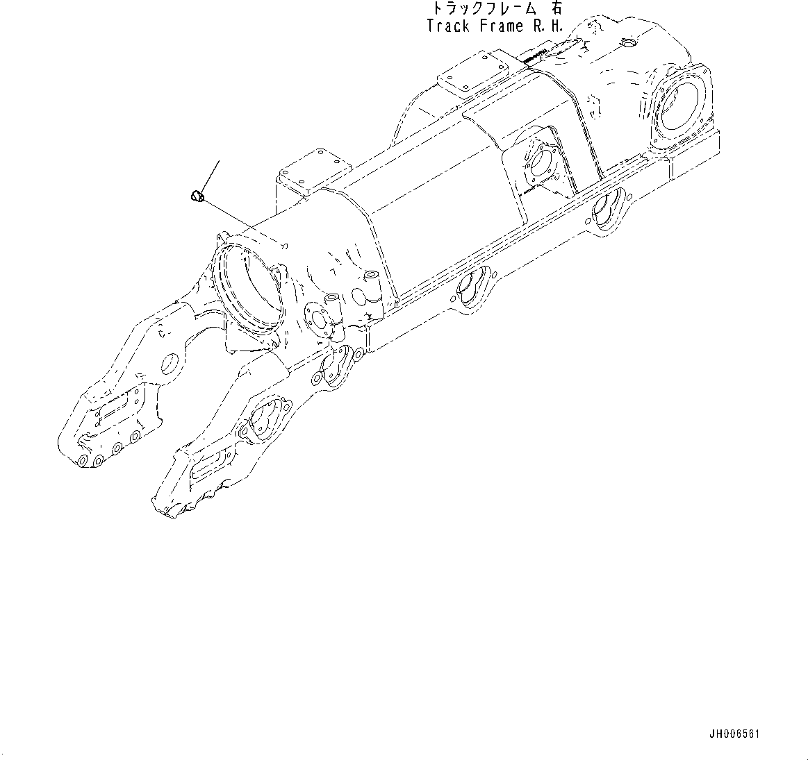 Komatsu parts book diagram for D275A-6 S/N 190001-UP (Mongolia Standard Machine): TRACK FRAME, PLUG(#180001-)