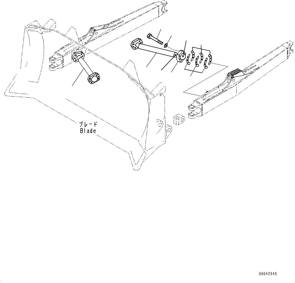 Komatsu parts book diagram for D275A-6 S/N 190001-UP (Mongolia Standard Machine): DOZER FRAME, ARM(#180001-)