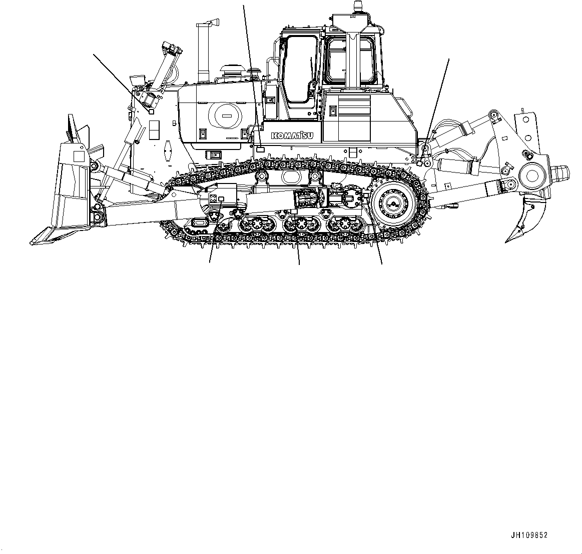 Komatsu parts book diagram for D275A-6 S/N 190001-UP (Mongolia Standard Machine): BALANCING MARK, (#180001-)