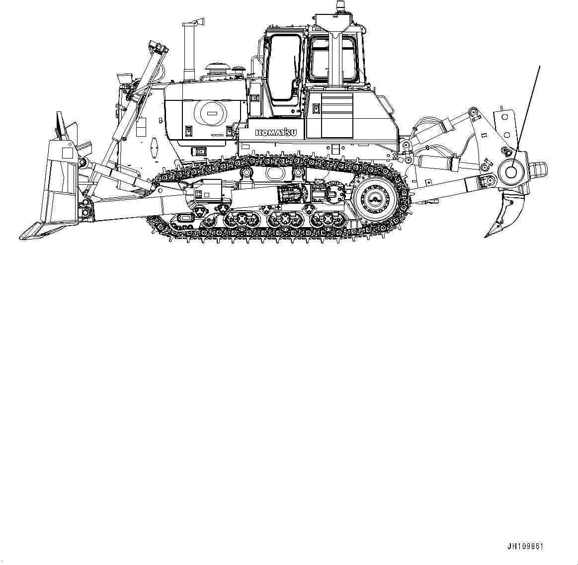 Komatsu parts book diagram for D275A-6 S/N 190001-UP (Mongolia Standard Machine): RIPPER INSTALLATION PLATES, (2/2)(#180001-180008)
