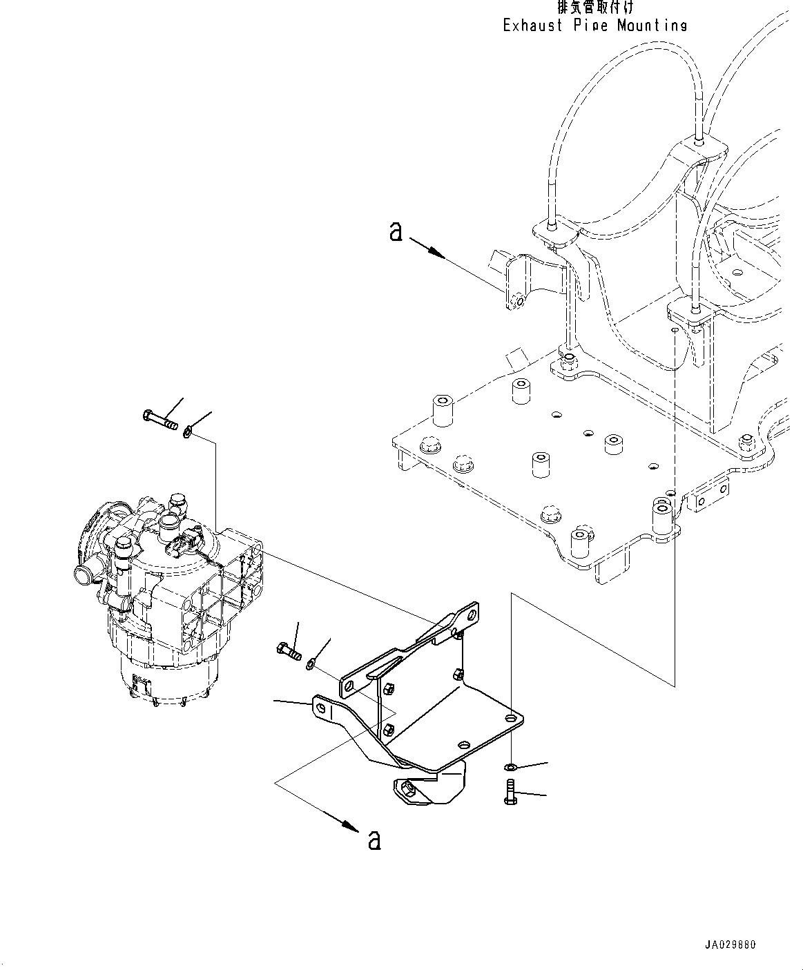 Komatsu parts book diagram for WA200-8 S/N 91001-UP: ENGINE WIRING HARNESS, KOMATSU CLOSED CRANKCASE VENTILATION (KCCV) VENTILATOR MOUNTING(#85001-)