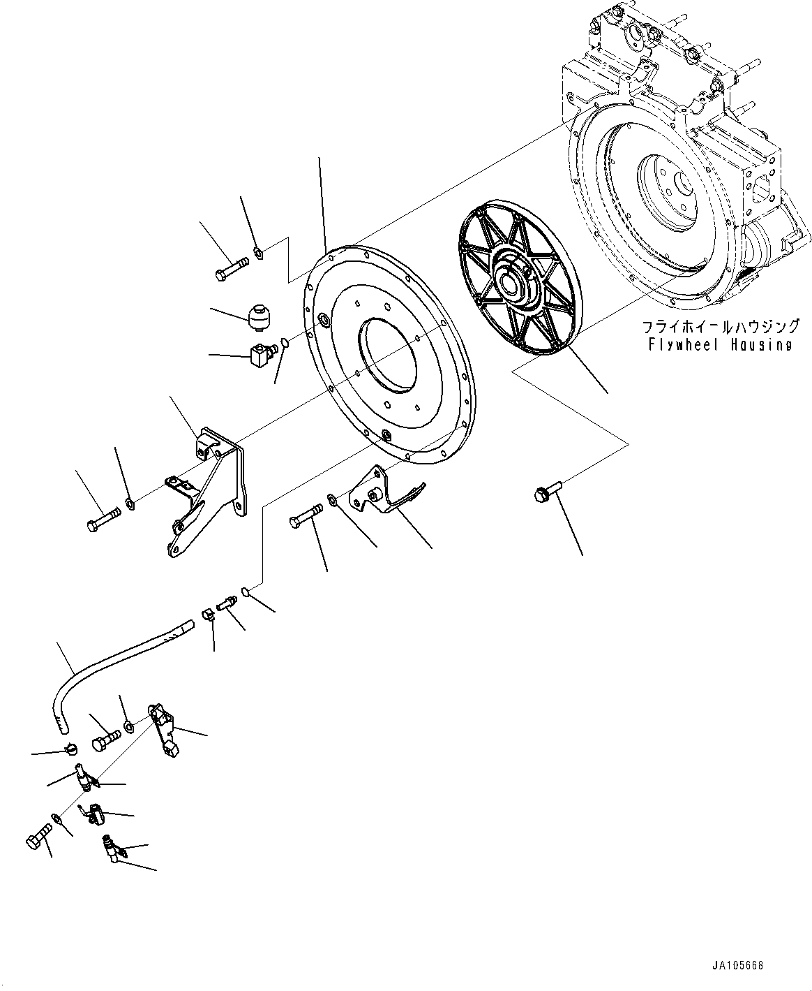 Komatsu parts book diagram for WA200-8 S/N 91001-UP: DAMPER, (#86182-86979)
