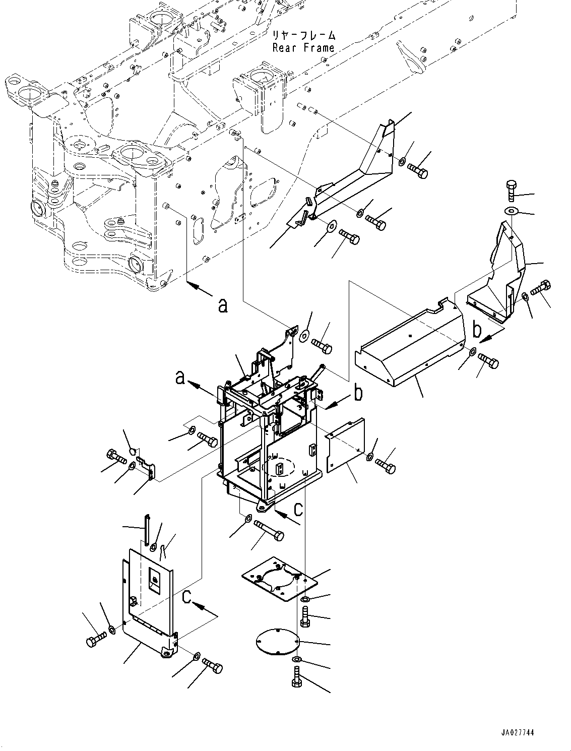 Komatsu parts book diagram for WA200-8 S/N 91001-UP: DEF TANK, MOUNTING(#85001-87720)