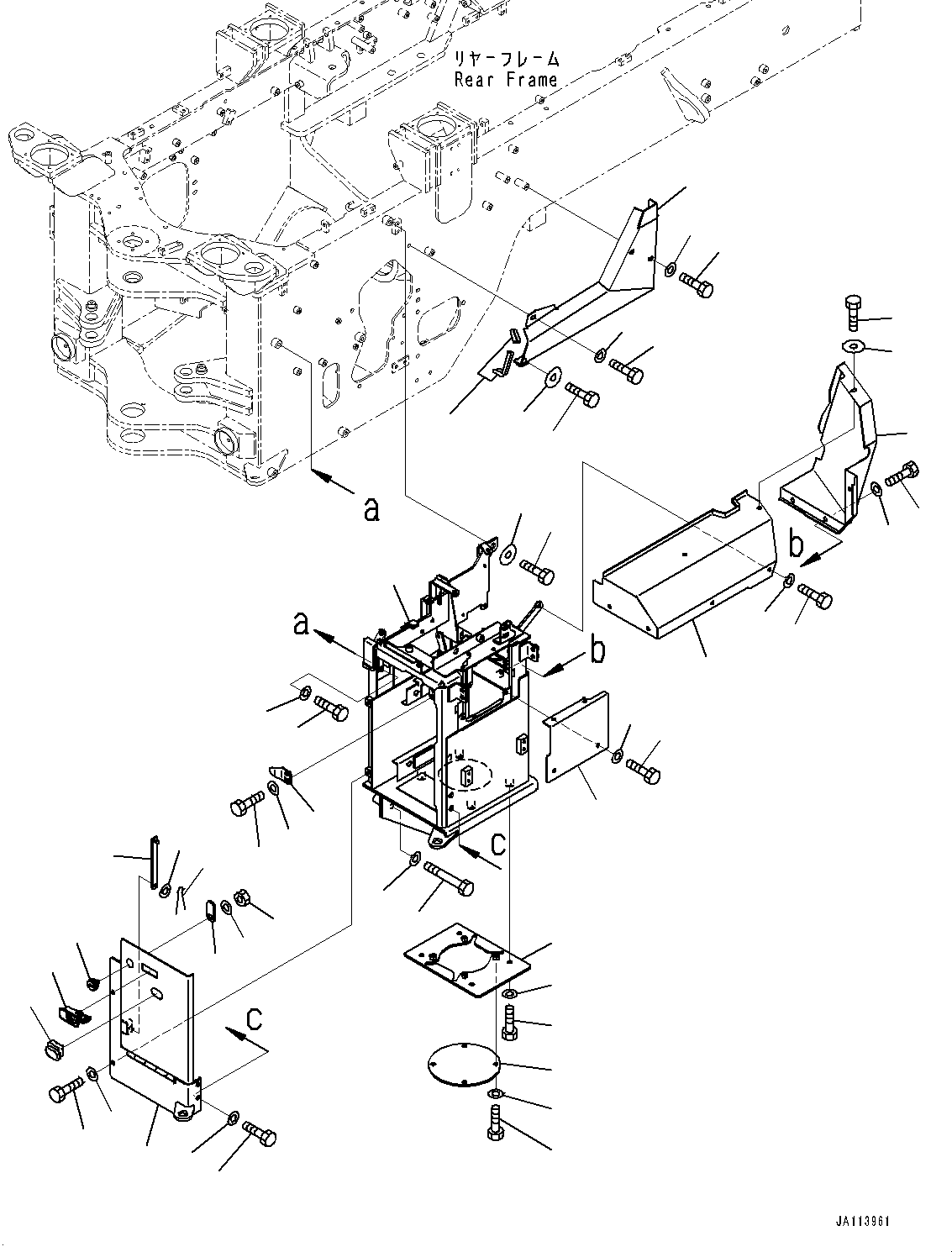 Komatsu parts book diagram for WA200-8 S/N 91001-UP: DEF TANK, MOUNTING(#87721-)