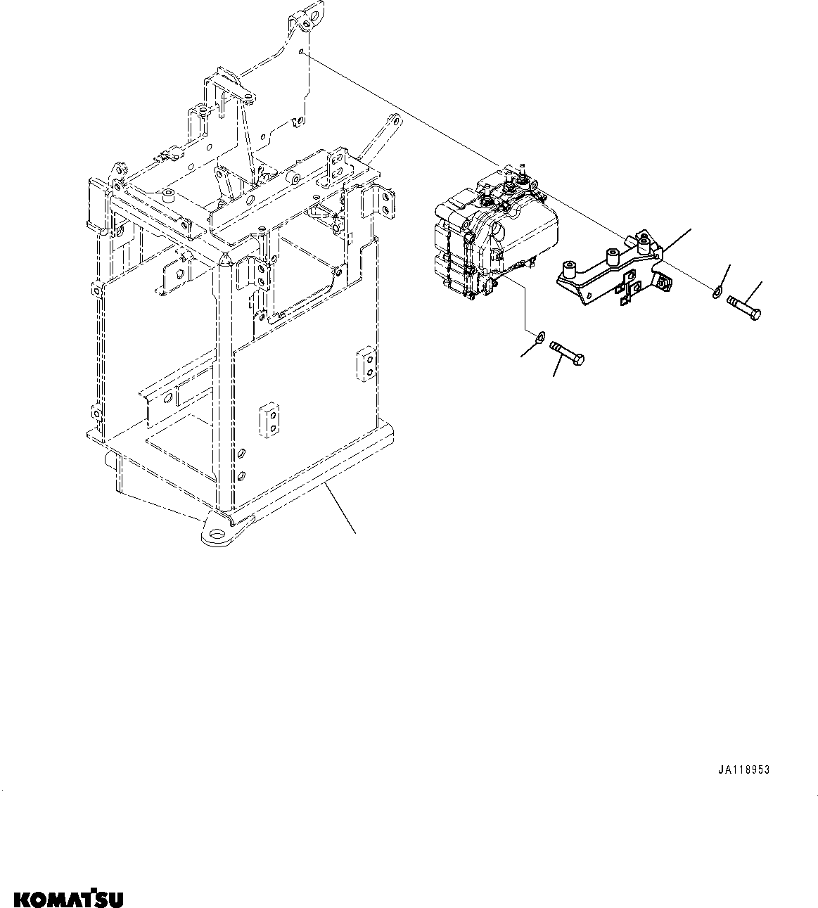 Komatsu parts book diagram for WA200-8 S/N 91001-UP: DEF PIPING, PUMP MOUNTING (WITH COOLANT FILTER)(#85001-)