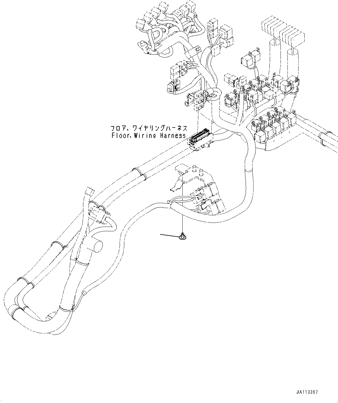 Komatsu parts book diagram for WA200-8 S/N 91001-UP: ATTACHMENT ELECTRIC WIRING HARNESS, PLUG (1/2)(#85001-)