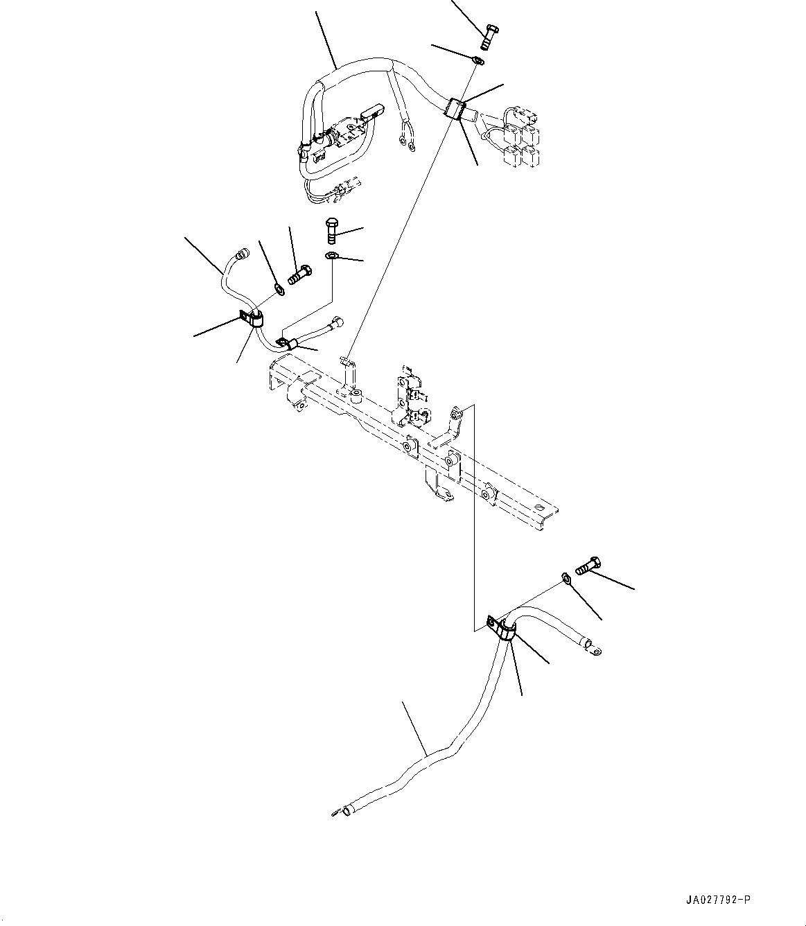 Komatsu parts book diagram for WA200-8 S/N 91001-UP: REAR WIRING HARNESS, ENGINE WIRING HARNESS MOUNTING(#85001-)