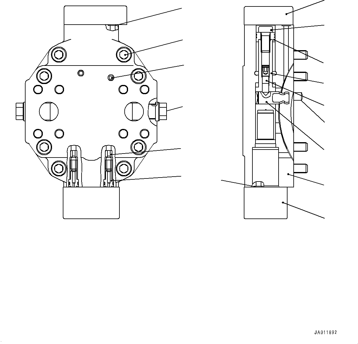 Komatsu parts book diagram for WA200-8 S/N 91001-UP: TRANSFER, INNER PARTS, MOTOR 2 (4/7)(#85001-)