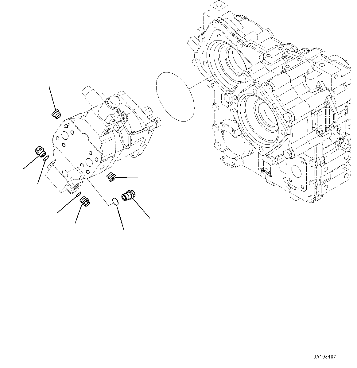 Komatsu parts book diagram for WA200-8 S/N 91001-UP: TRANSFER, PLUG (2/3)(#85001-)