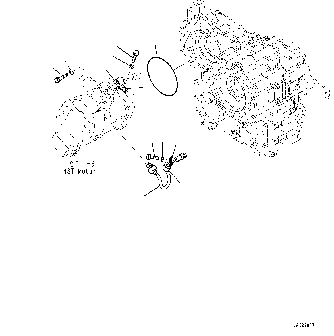 Komatsu parts book diagram for WA200-8 S/N 91001-UP: TRANSFER, MOUNTING (2/2)(#85001-)