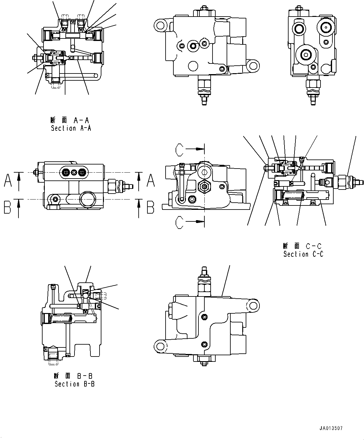 Komatsu parts book diagram for WA200-8 S/N 91001-UP: TRANSFER, CHARGE VALVE(#85001-)