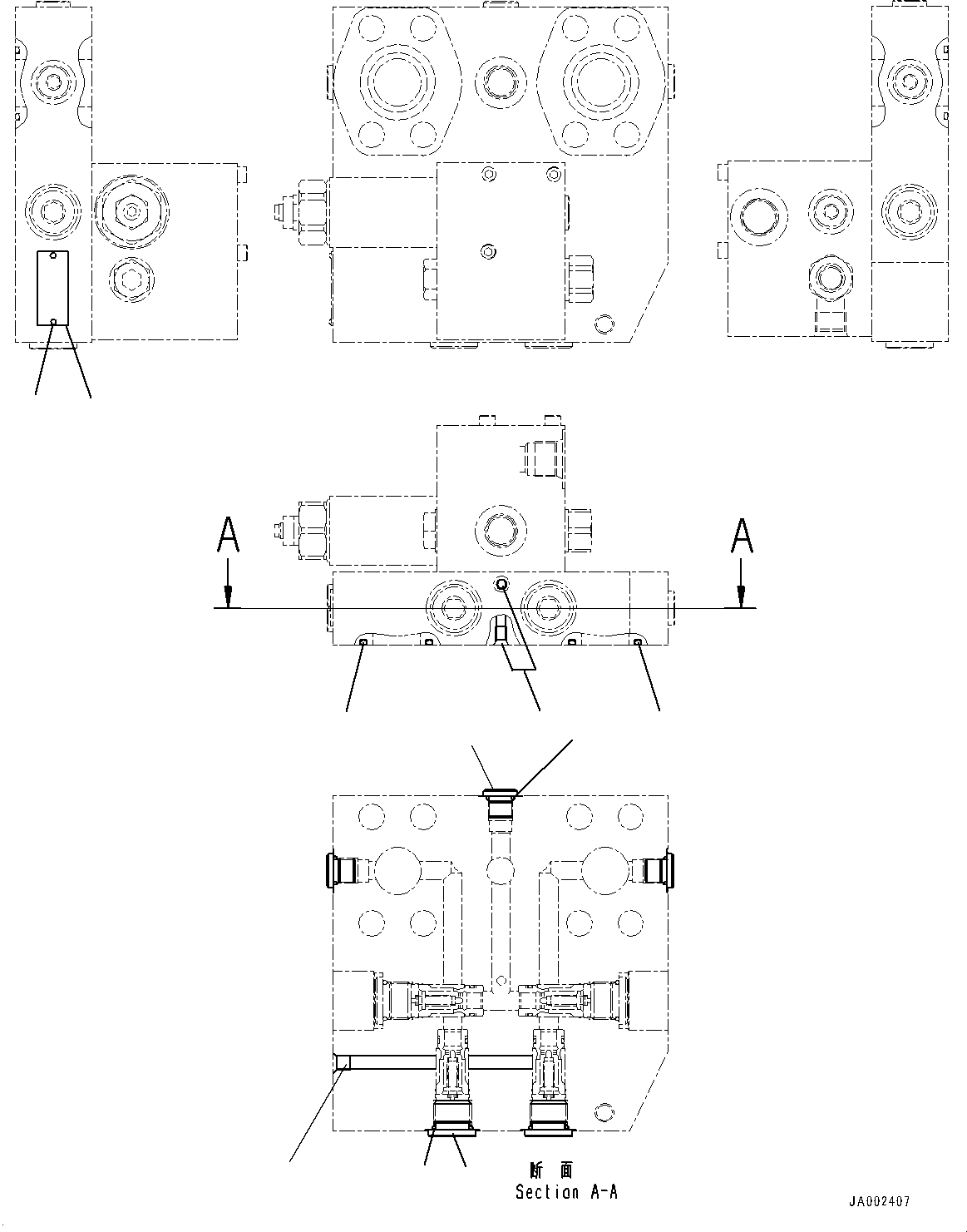 Komatsu parts book diagram for WA200-8 S/N 91001-UP: TRANSFER, STEERING VALVE (3/5) (WITH SECONDARY STEERING, AUTOMATIC CONTROL TYPE)(#85001-)