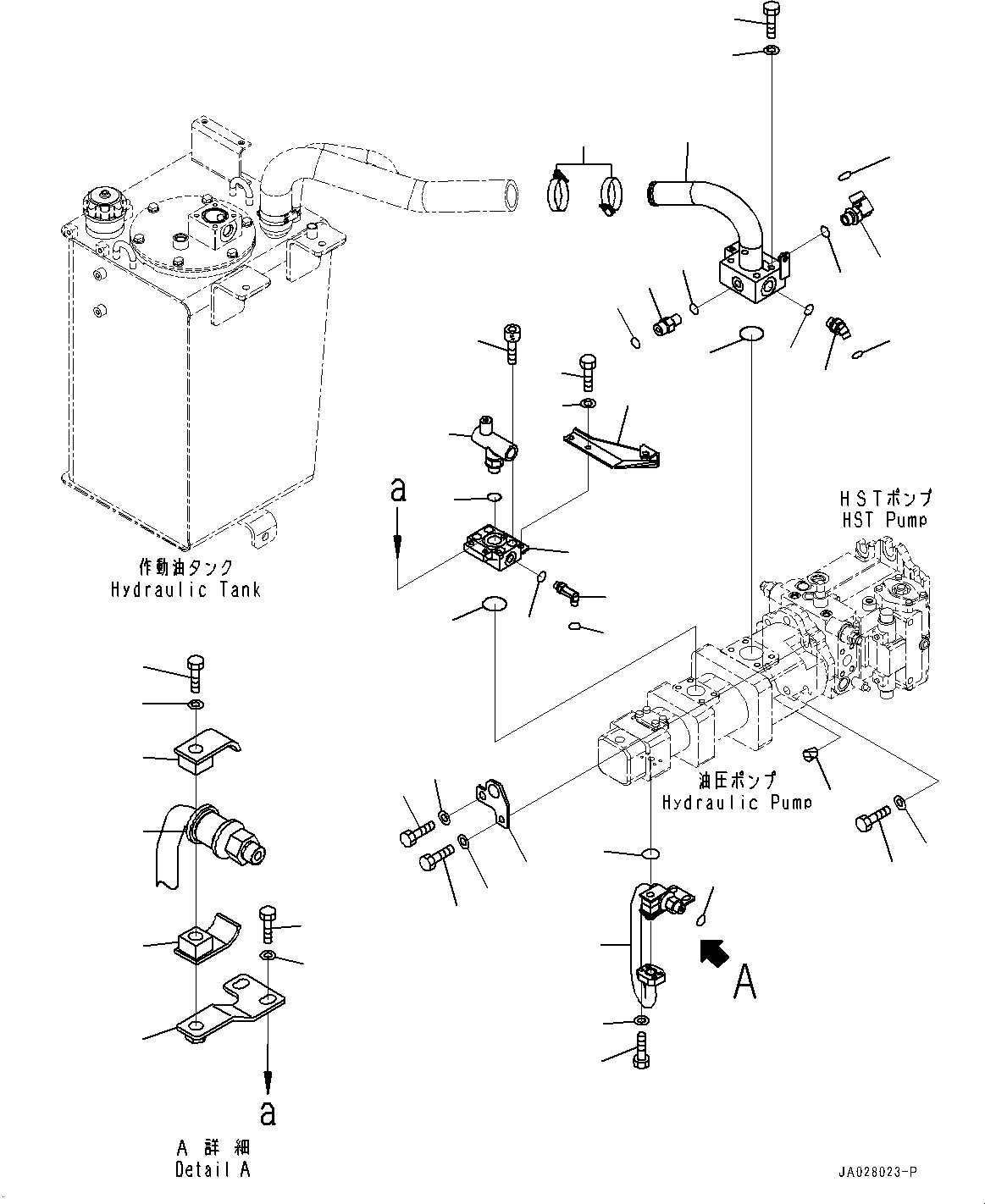 Komatsu parts book diagram for WA200-8 S/N 91001-UP: HYDRAULIC PUMP, HYDRAULIC PUMP MOUNTING(#85001-)