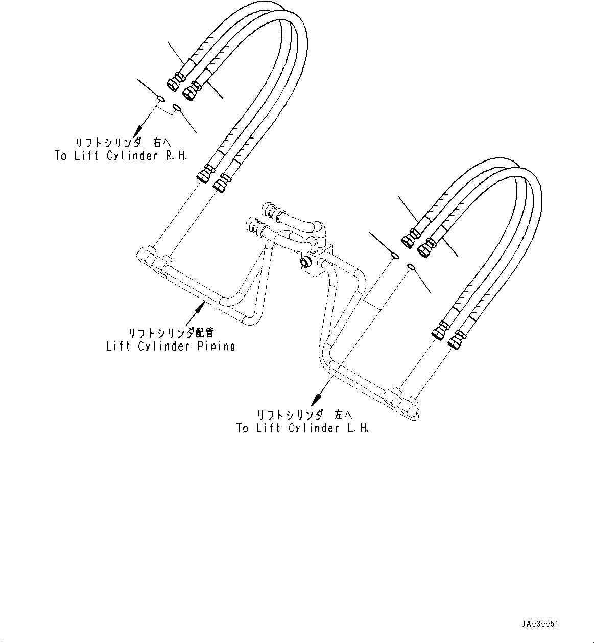 Komatsu parts book diagram for WA200-8 S/N 91001-UP: HYDRAULIC PIPING, PIPING(#85001-)