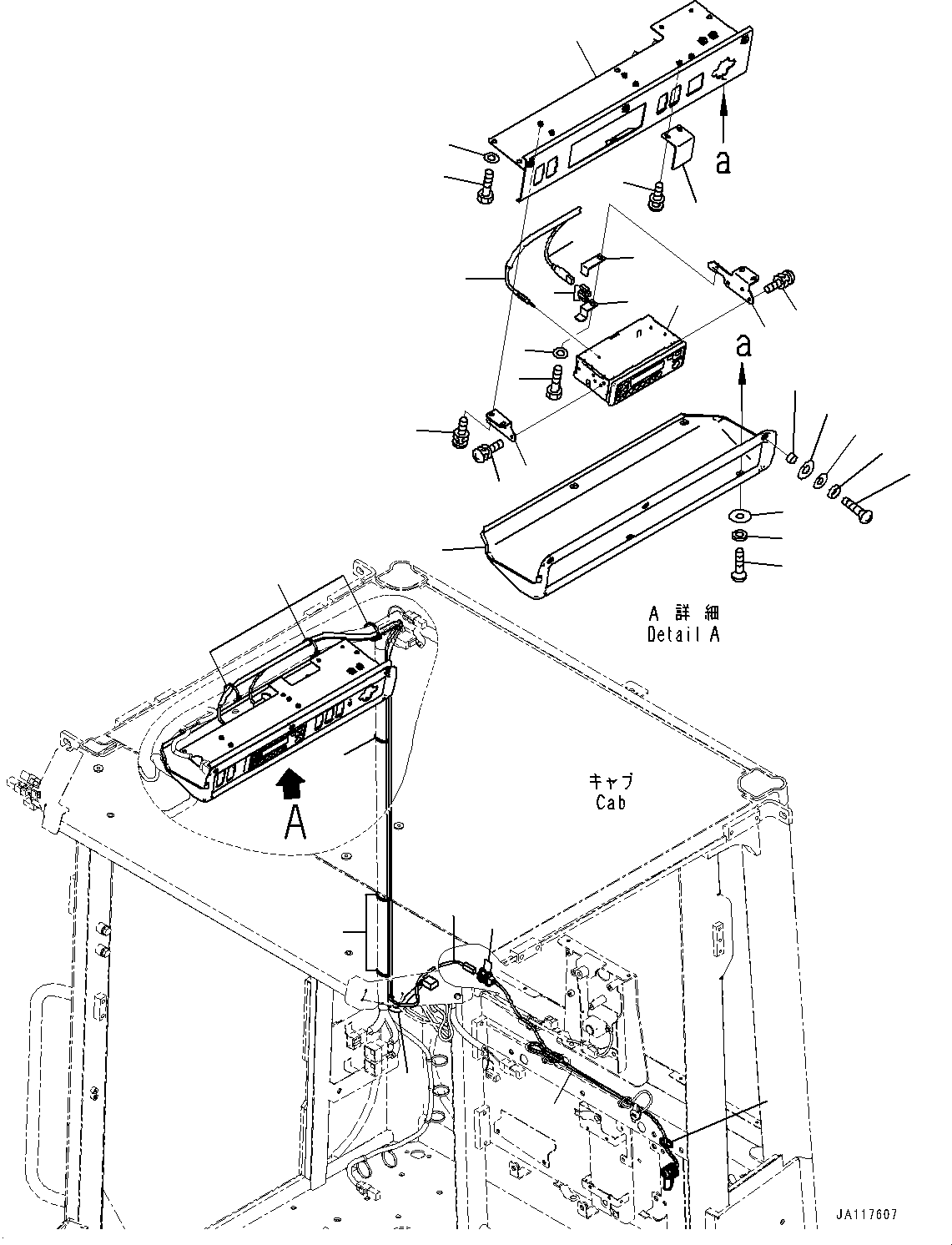 Komatsu parts book diagram for WA200-8 S/N 91001-UP: RADIO, (FOR AUSTRALIA SPECIFICATION)(#85001-)
