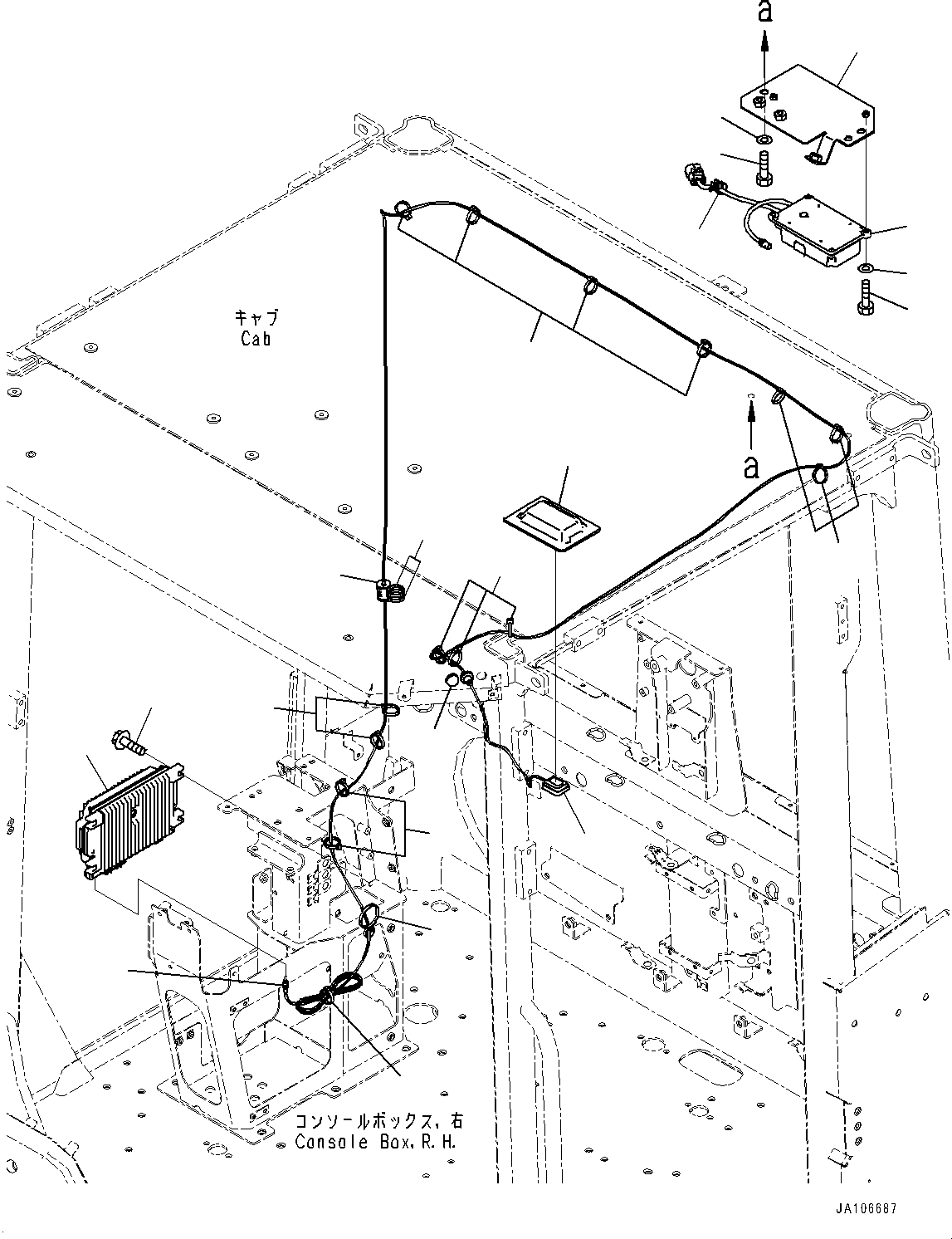 Komatsu parts book diagram for WA200-8 S/N 91001-UP: KOMTRAX CONTROLLER AND ANTENNA, (WITH GATEWAY FUNCTION CONTROLLER, NORTH AMERICA AND LATIN AMERICA)(#85001-)