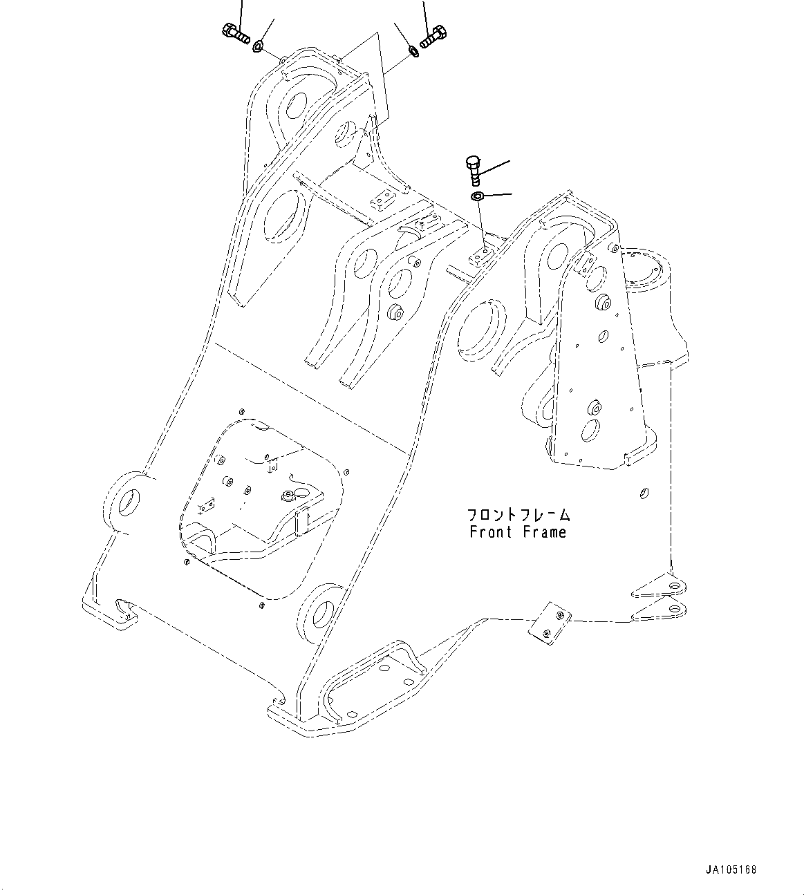 Komatsu parts book diagram for WA200-8 S/N 91001-UP: LADDER, BOLT(#85001-)