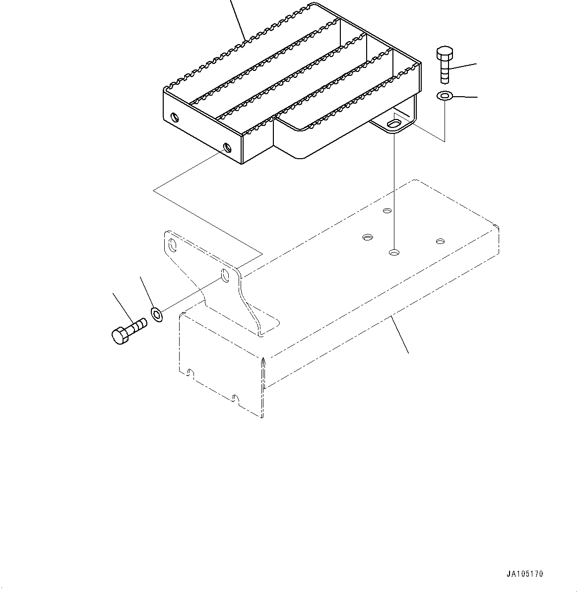 Komatsu parts book diagram for WA200-8 S/N 91001-UP: LADDER, STEP (WITH FRONT STEP)(#85001-)