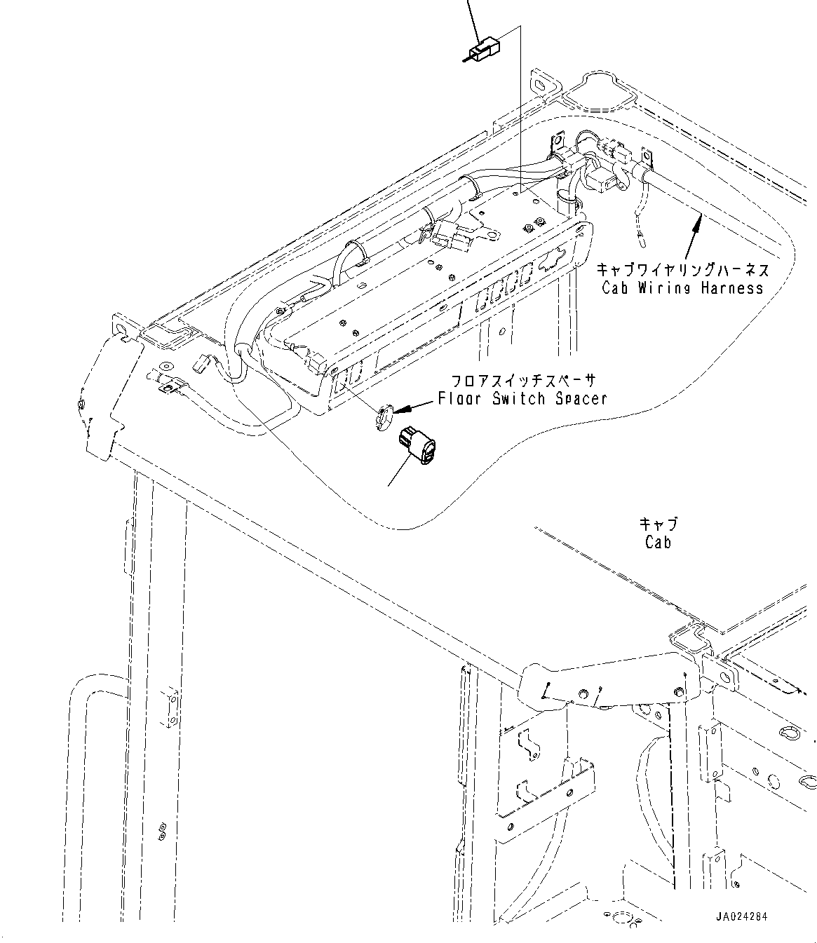 Komatsu parts book diagram for WA200-8 S/N 91001-UP: MIRROR, SWITCH(#85001-)