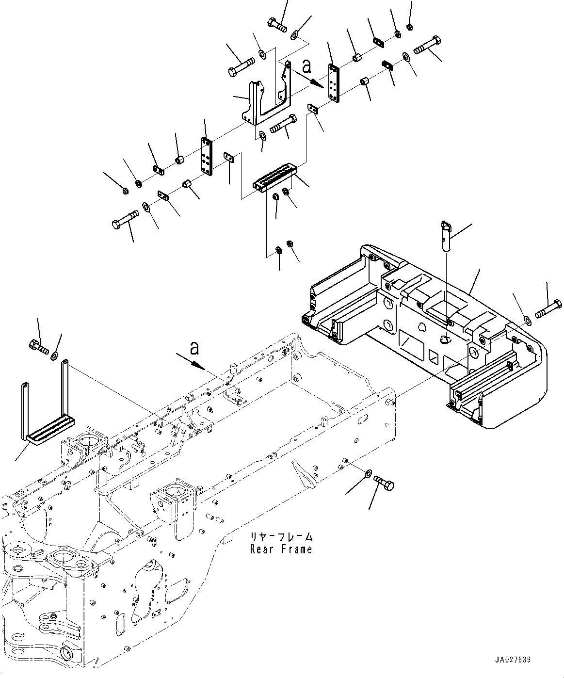 Komatsu parts book diagram for WA200-8 S/N 91001-UP: COUNTERWEIGHT, (#85001-)