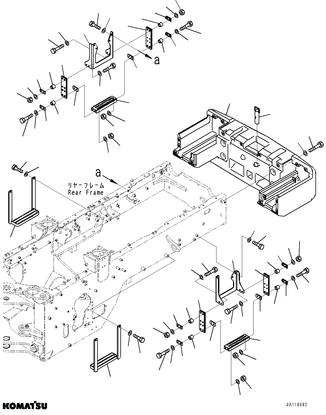 Komatsu parts book diagram for WA200-8 S/N 91001-UP: COUNTERWEIGHT, (WITH COOLANT FILTER)(#85001-)