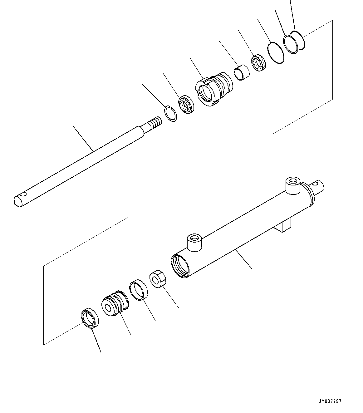 Komatsu parts book diagram for WA200-8 S/N 91001-UP: QUICK COUPLER, LOCK CYLINDER (WITH QUICK COUPLER, JRB)(#85007-)