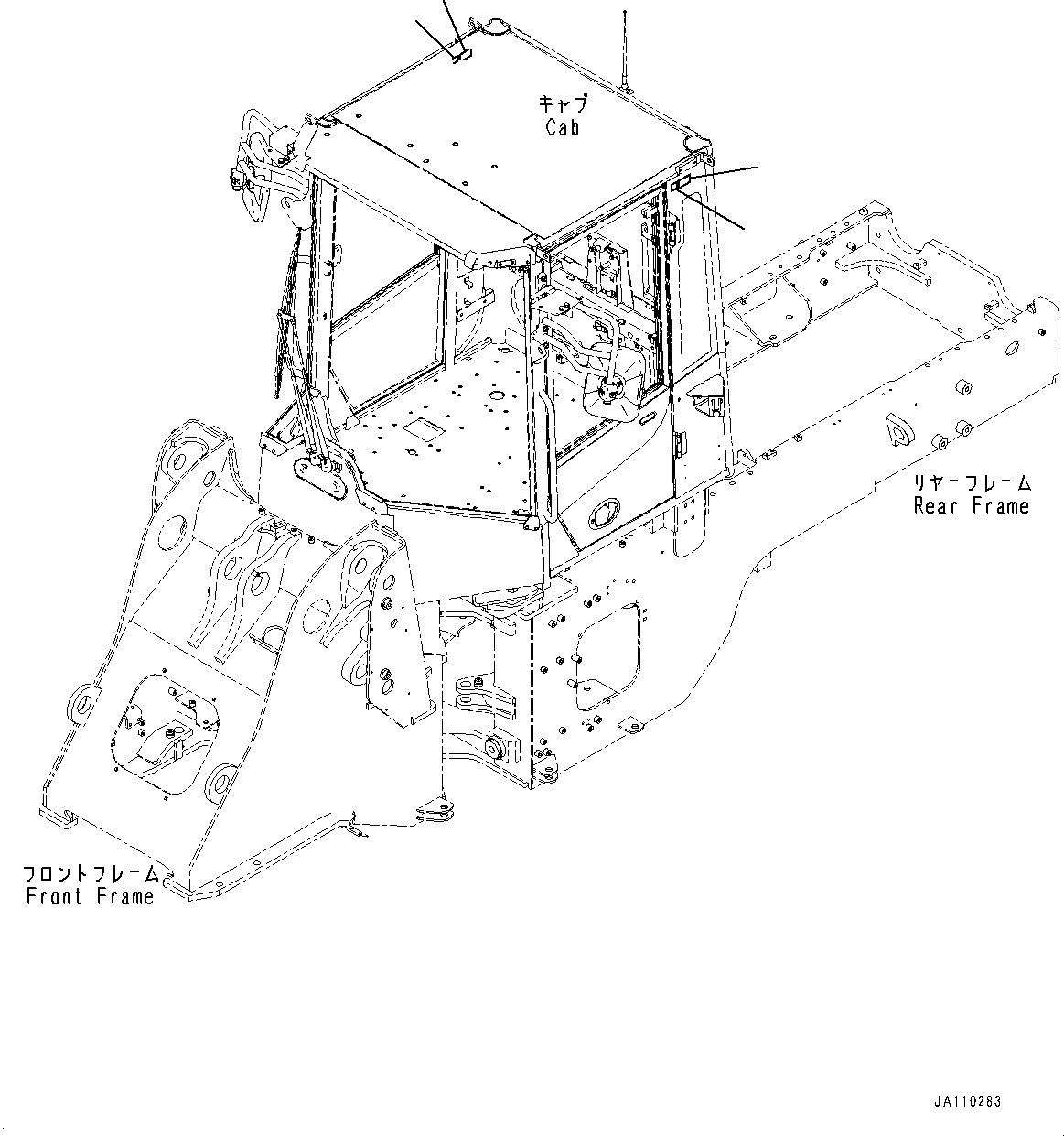 Komatsu parts book diagram for WA200-8 S/N 91001-UP: MARK, TIE-OFF, (#87111-)