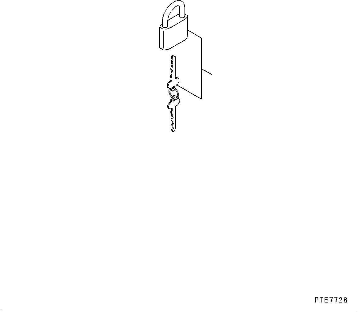 Komatsu parts book diagram for WA200-8 S/N 91001-UP: PADLOCK, (#85001-)