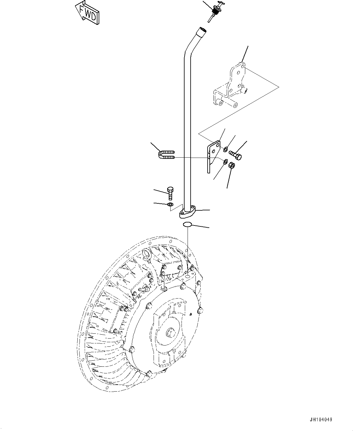 Komatsu parts book diagram for D475A-8E0 S/N 51001-UP: DAMPER, TUBE(#50001-)