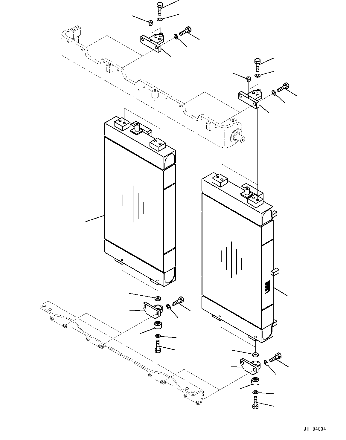 Komatsu parts book diagram for D475A-8E0 S/N 51001-UP: COOLING SYSTEM, AFTERCOOLER(#51001-)