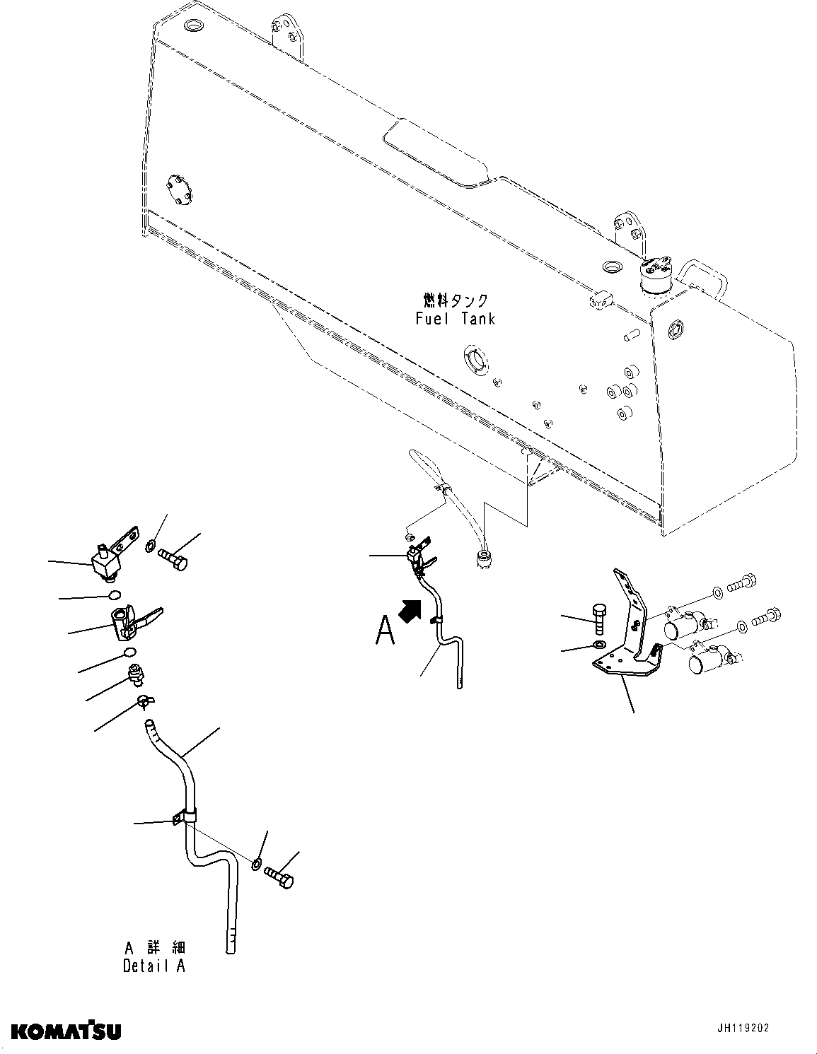 Komatsu parts book diagram for D475A-8E0 S/N 51001-UP: FUEL PIPING, FUEL DRAIN(#50075-)
