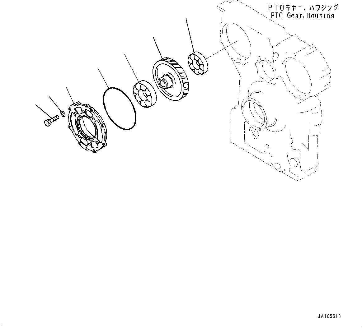 Komatsu parts book diagram for D475A-8E0 S/N 51001-UP: POWER TRAIN, INNER PARTS, CHARGE PUMP(#50001-)