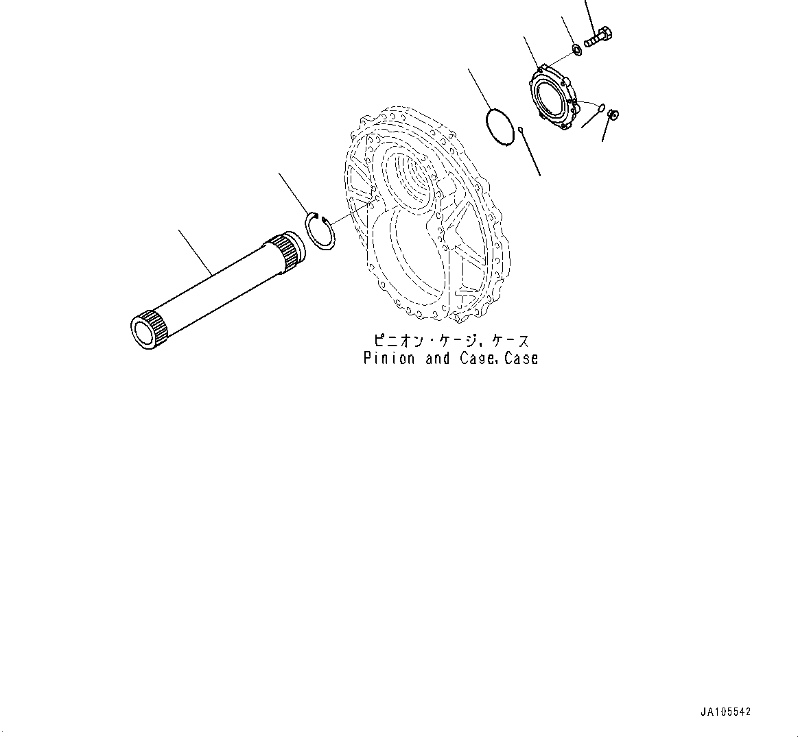 Komatsu parts book diagram for D475A-8E0 S/N 51001-UP: POWER TRAIN, FINAL DRIVE, TORQUE SHAFT(#50001-)