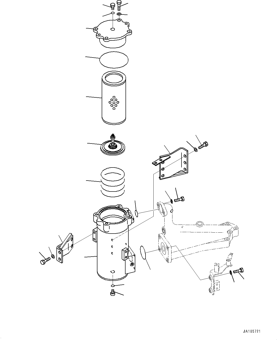 Komatsu parts book diagram for D475A-8E0 S/N 51001-UP: POWER TRAIN, FILTER (1/2)(#50001-)