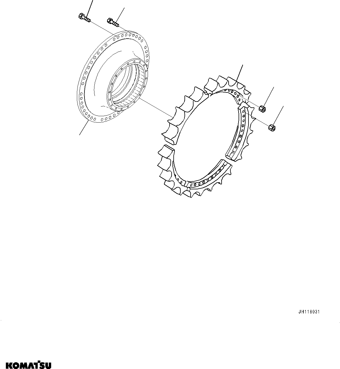 Komatsu parts book diagram for D475A-8E0 S/N 51001-UP: TEETH, (#51001-)