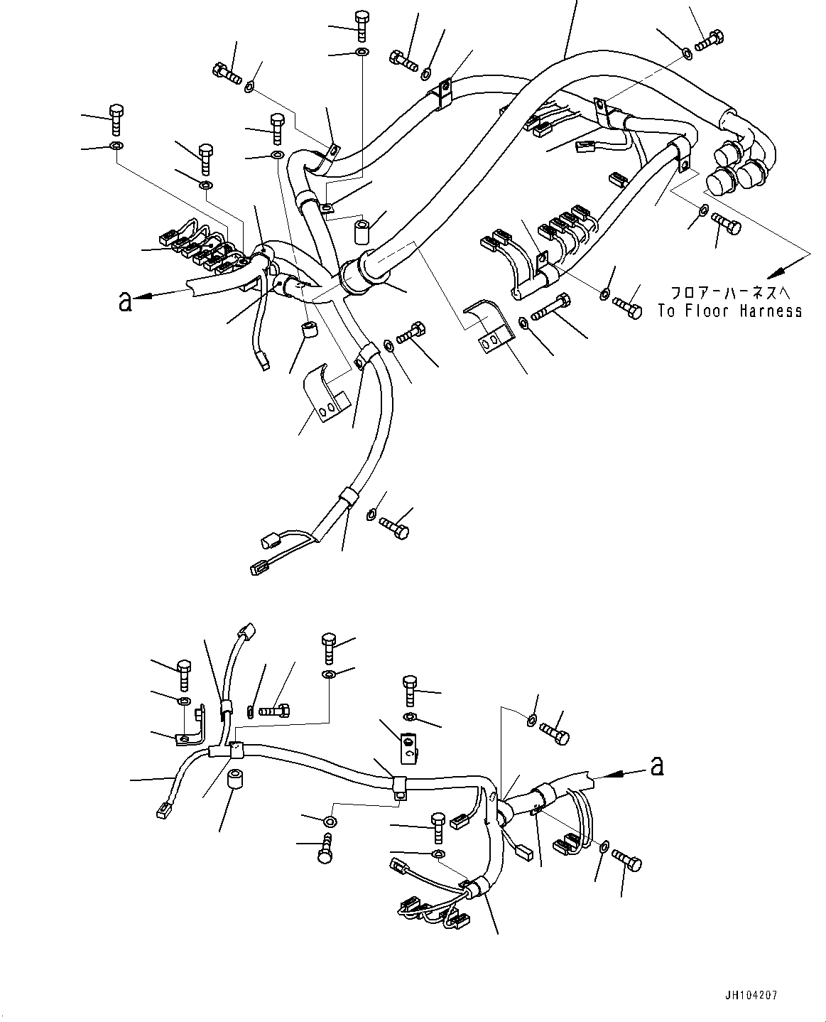 Komatsu parts book diagram for D475A-8E0 S/N 51001-UP: POWER TRAIN WIRING HARNESS, WIRING HARNESS(#50001-)