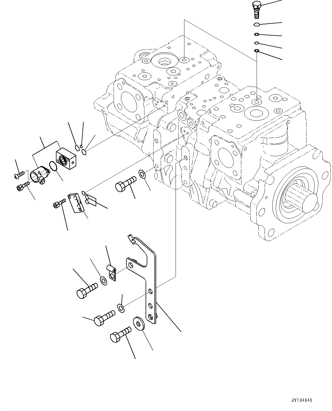 Komatsu parts book diagram for D475A-8E0 S/N 51001-UP: HYDRAULIC PUMP, PISTON PUMP (11/11)(#50001-)
