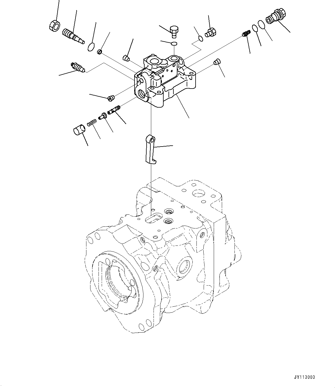 Komatsu parts book diagram for D475A-8E0 S/N 51001-UP: COOLING FAN DRIVE PIPING, PISTON PUMP (3/12)(#50001-)